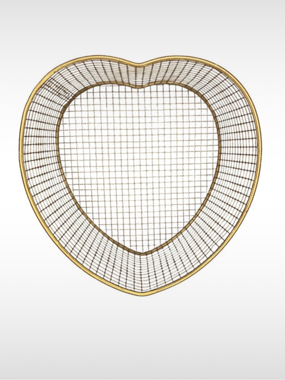 Heart-Shaped Gold Mesh Tray
